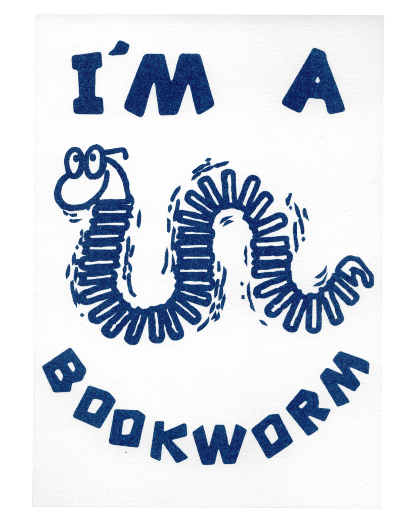 Bookworm Postcard